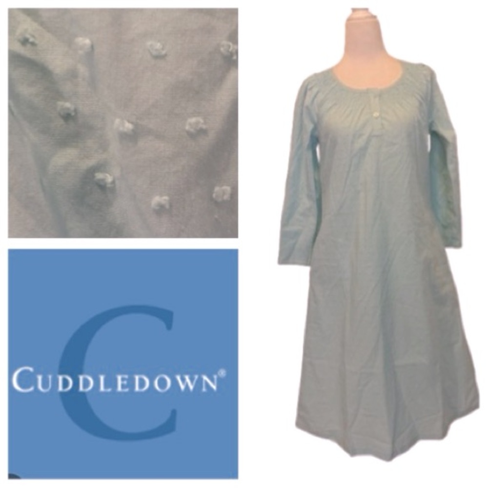 EUC Cuddledown Light Blue 100% Cotton Nightgown